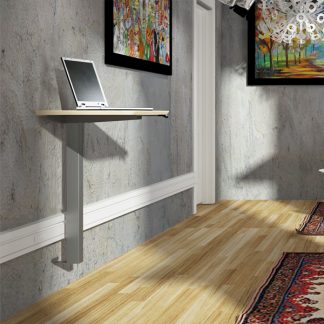 Billede af Vægophængt hæve sænkebord, det lille arbejdsbord, som ikke tager meget plads. Bordet er velegnet til studier eller til hjemme arbejdspladsen.