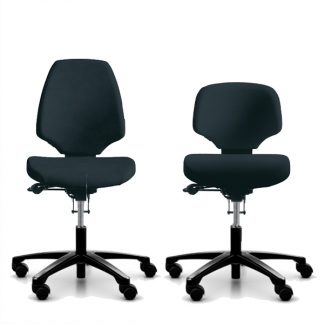 Billede af Kontorstol RH Activ , en ergonomisk stol med høj eller lav og ergonomisk buet ryg, som mange med rygproblemer efterspørger. Kan ESD sikres.
