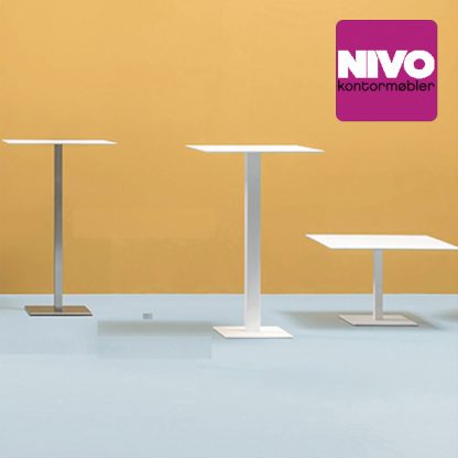 Billede af Små cafeborde kan bruges mange steder, i et flot design med pæne samlinger. Vi tilbyder fire farver søjler, og i tre bordplade farver.