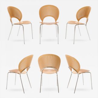 Billede af Trinidad stolen fra Fredericia Furniture, en dansk designer stol, som kan stables.