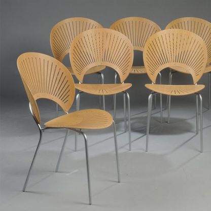 Billede af Trinidad stolen fra Fredericia Furniture, en dansk designer stol, som kan stables.