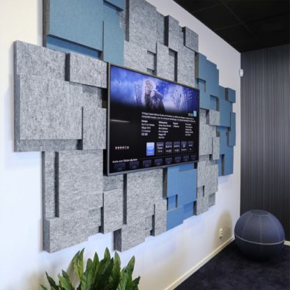 Billede af Akustik paneler, som kan bruges både til væg og loft. Sammensat af mindre stykker i et dekorativt mønster. Rå eller med filt på oversiden.