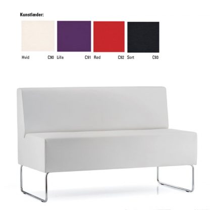Billede af Enkel modul sofa, som kan sammensættes efter behov. Består af 4 dele med mange muligheder. Medestel i krom, flere polstrings muligheder.